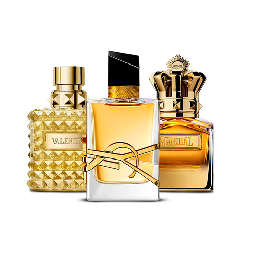Combination of 3 women's perfumes – Valentino Uomo Yellow Dream, YSL Libre Intense and Scandal Le Parfum [100 ml each]