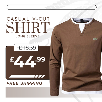 𝑳acoste Long-sleeve V-CUT Jumper